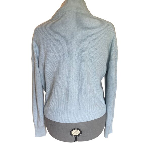Merino Wool Lululemon Mock Neck Sweater Light Blue - Picture 2 of 7
